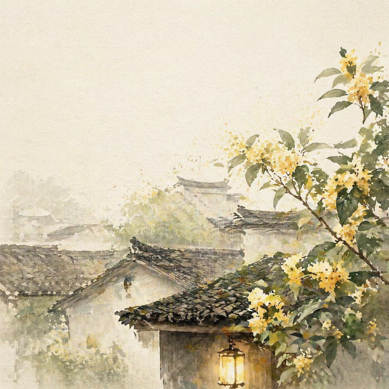 Fishing village rooftops